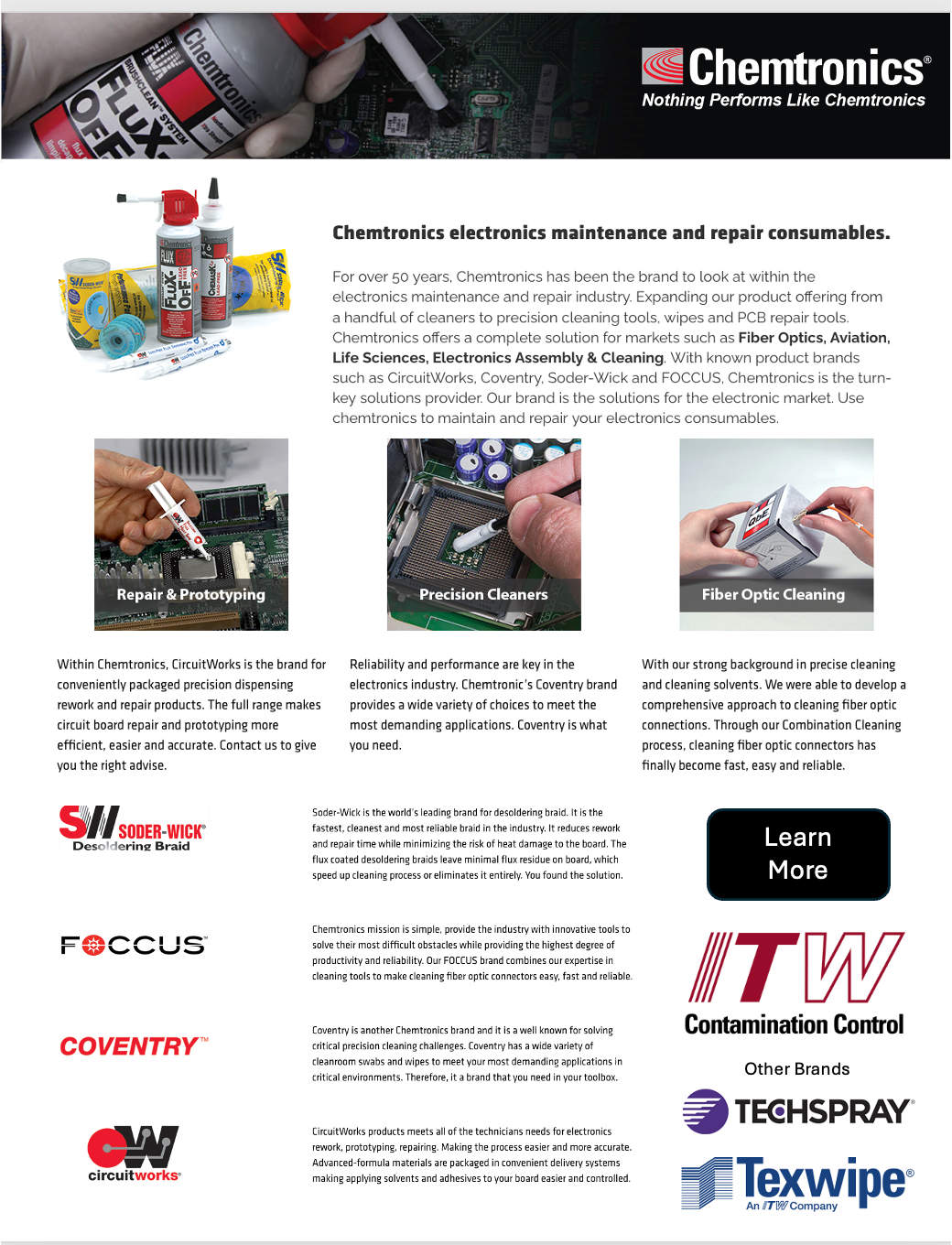 Chemtronics Landing Page